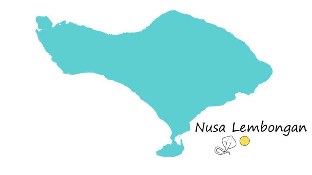kaart nusa lembongan bali