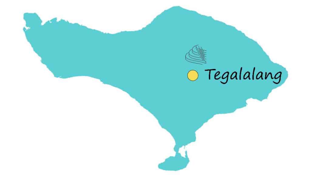 tegalalang op de kaart van bali
