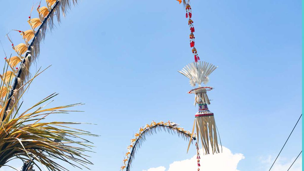 penjor met galungan op bali