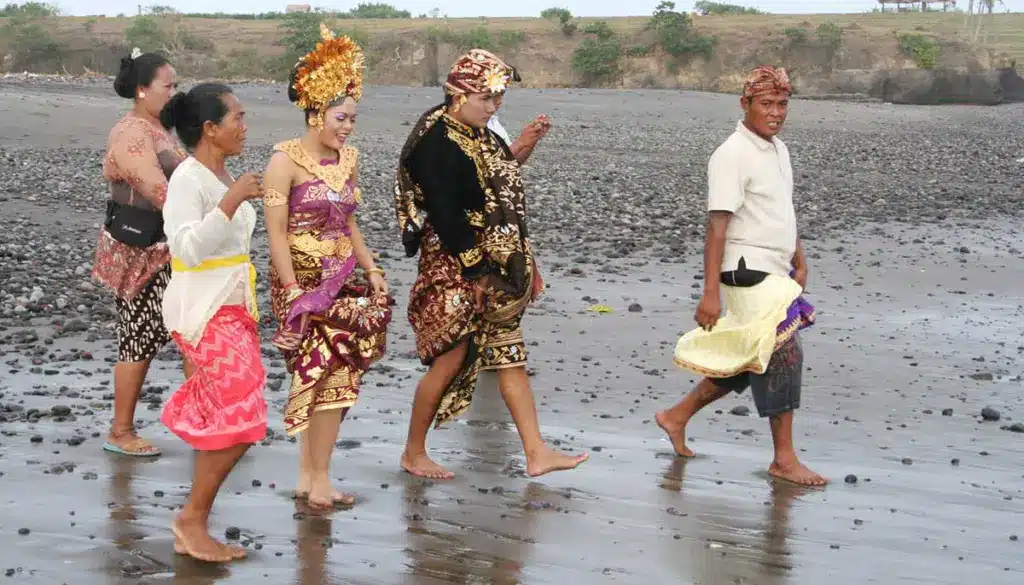 balinese bruiloft op het strand