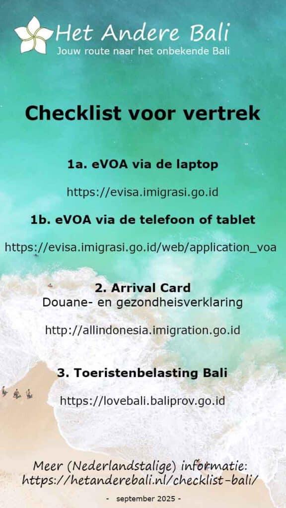 checklist bali 2025