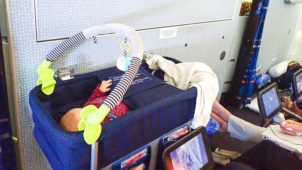 bassinet bij klm