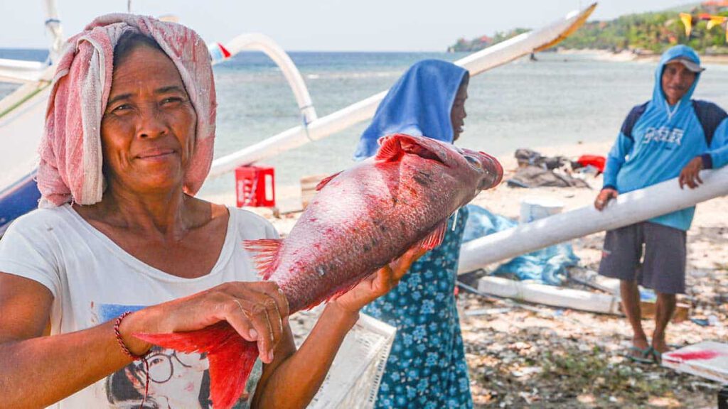 lokale visser op nusa penida