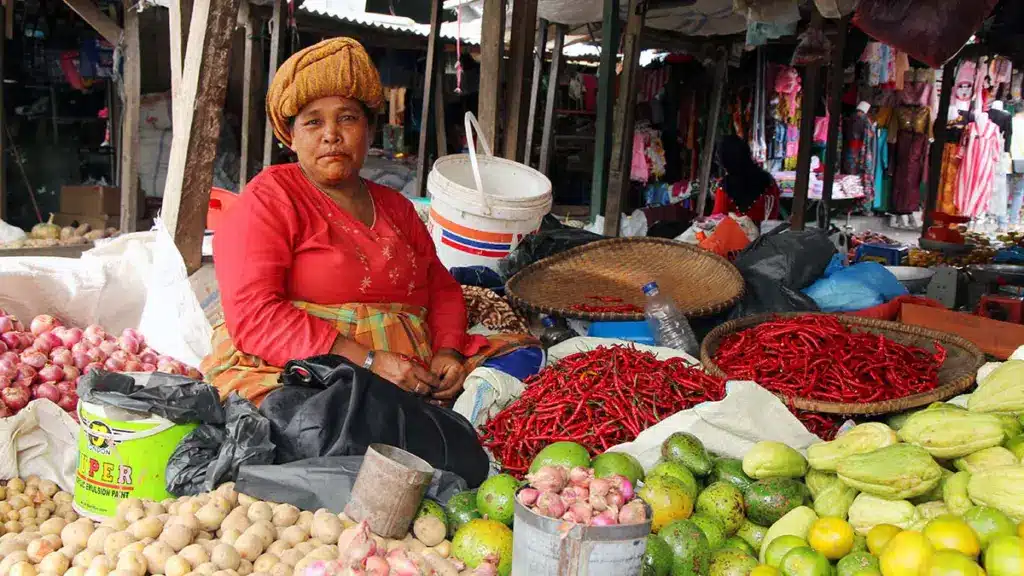 afdingen in indonesie op de markt