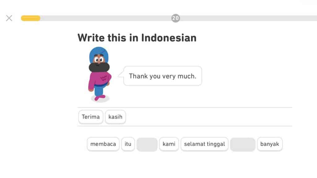 indonesisch leren met duolingo