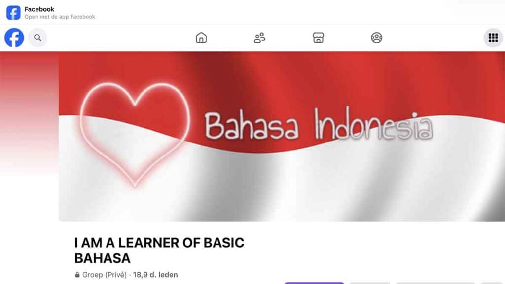 indonesische taal op facebook