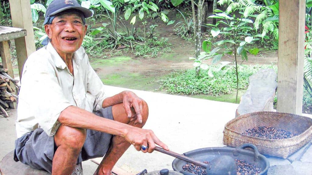 koffie branden op bali