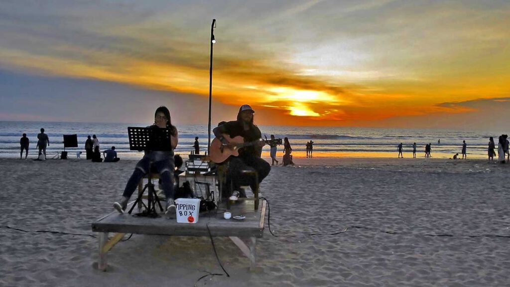 live muzeik op het strand