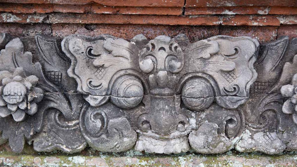 detail van de taman ayun tempel op bali